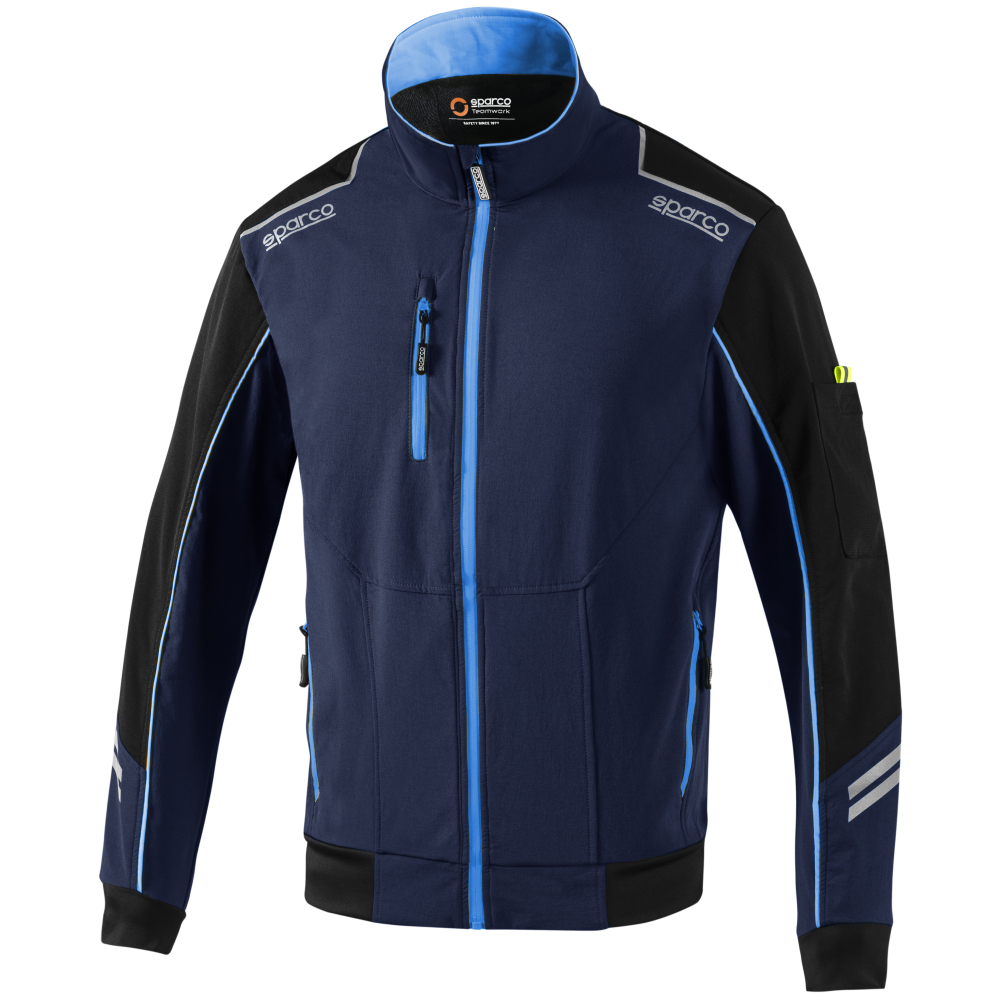 detail SPARCO Austin Light TW modrá pánská softshell bunda