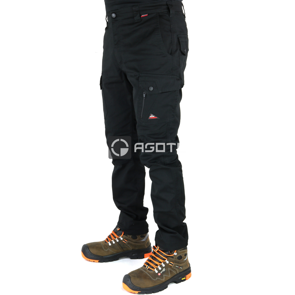 detail COFRA Jember Stretch kalhoty černé