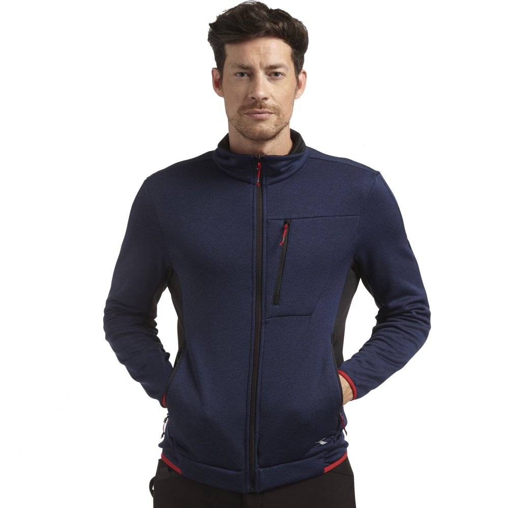 detail DIADORA Techno Polar fleece Stretch modrá pánská zimní mikina