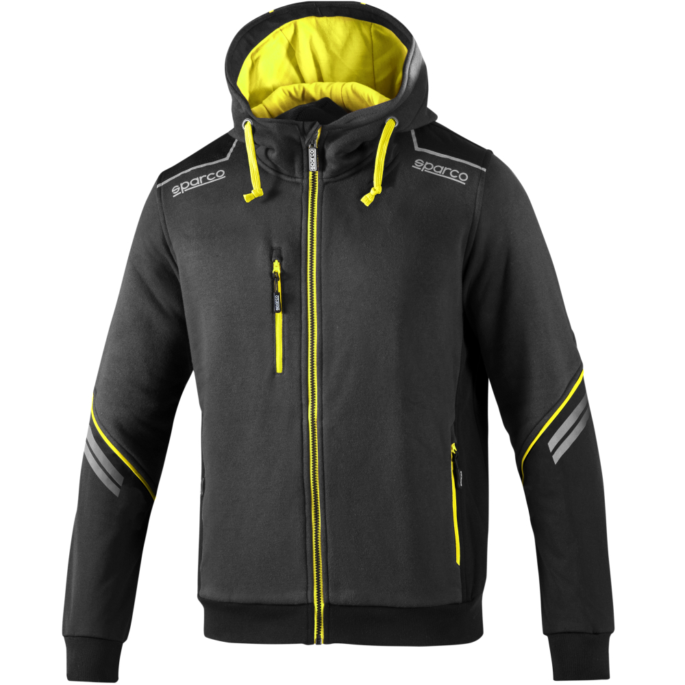 detail SPARCO Colorado Tech Full Zip šedá pánská mikina/bunda