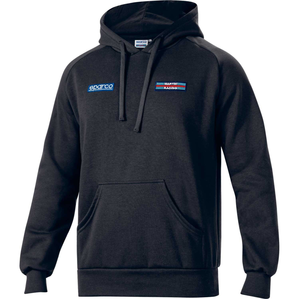 detail SPARCO Hoodie Stripes Martini černá pánská mikina