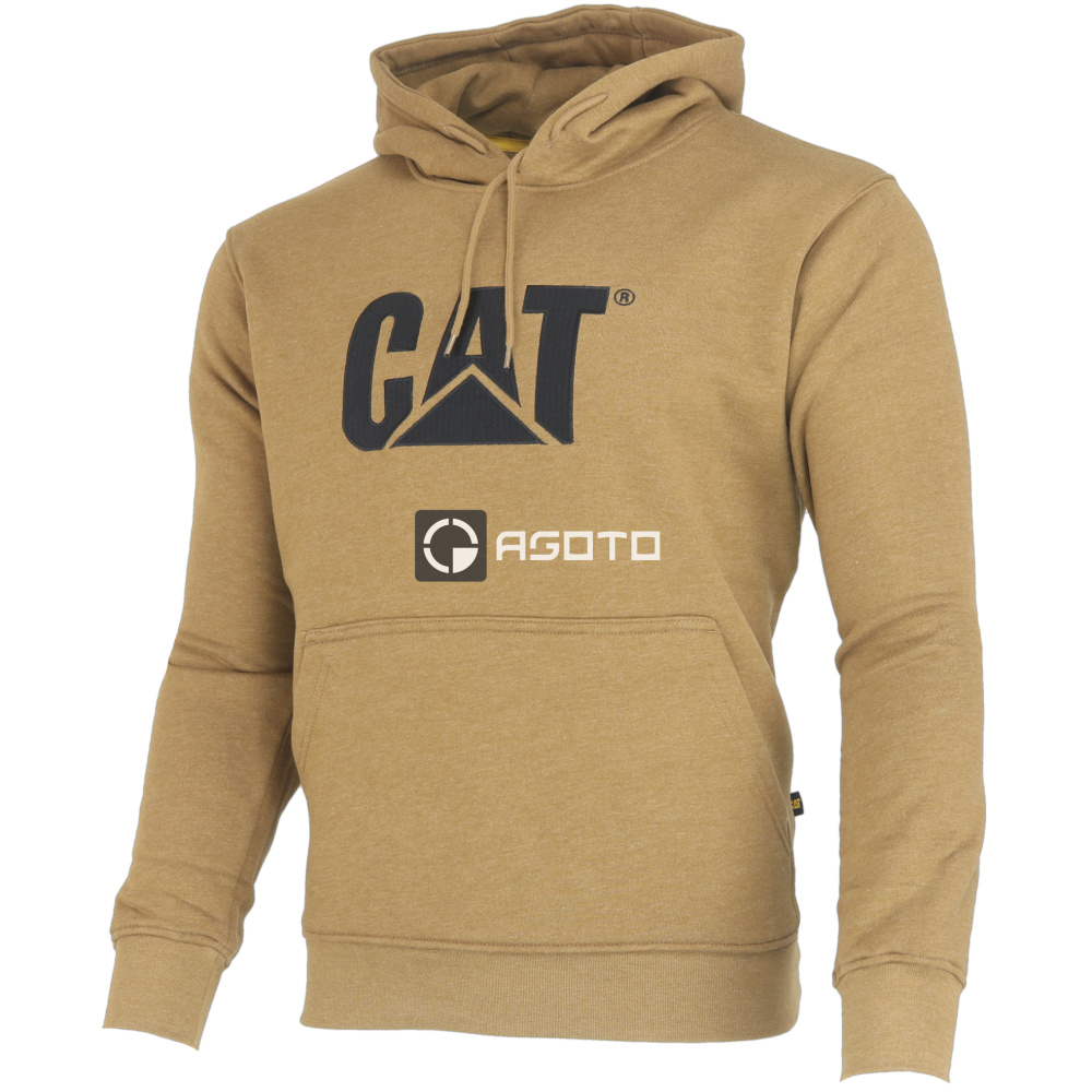 detail CATERPILLAR Trademark hnědá pánská mikina