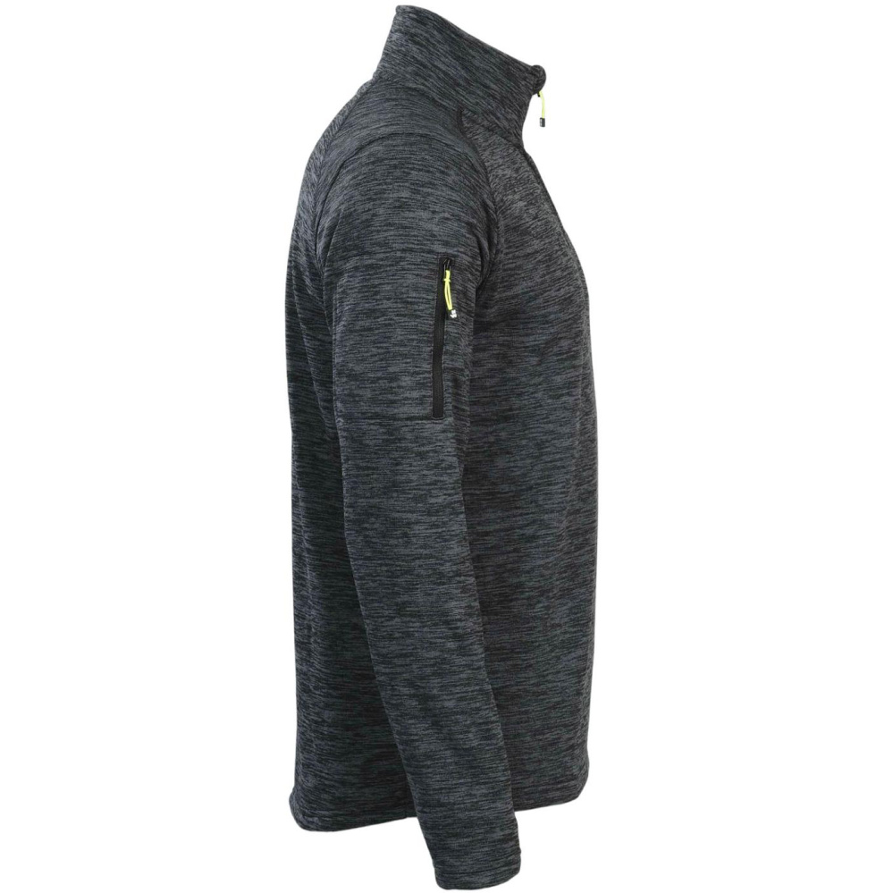 detail NINE WORTHS Kyllian šedé pánská mikina zip