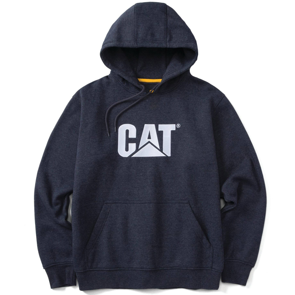 detail Caterpillar pánska bavlnená pohodlná moderná mikina Trademark tmavomodrá