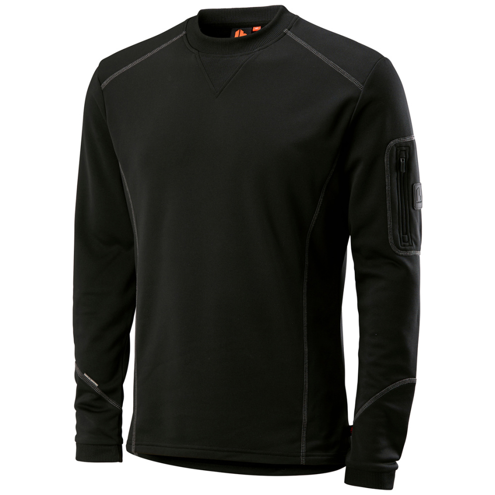 detail LBRADOR Sweden 6037P čierna pánska 4-smerná strečová mikina, pohodlná a moderná