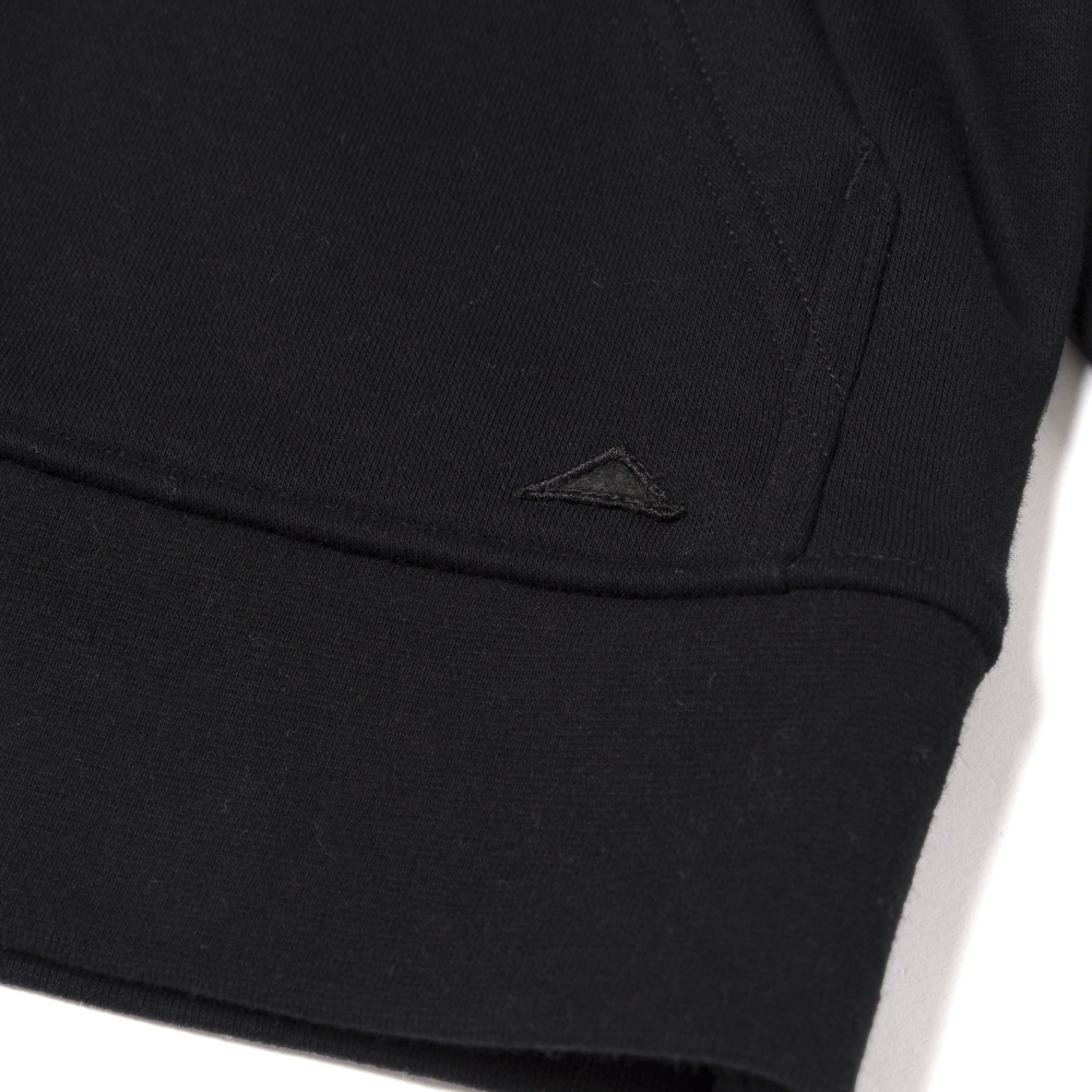 detail CATERPILLAR TM Hooded čierna pánska mikina s kapucňou a logom CAT