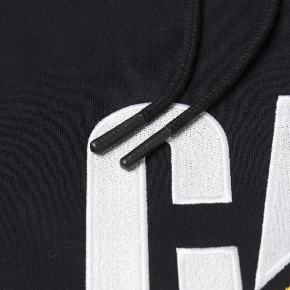 detail CATERPILLAR TM Hooded čierna pánska mikina s kapucňou a logom CAT