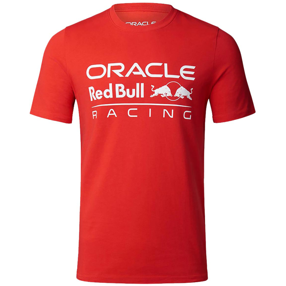 detail Red Bull Racing F1 červené pánské volnočasové triko Core Mono 100% BA