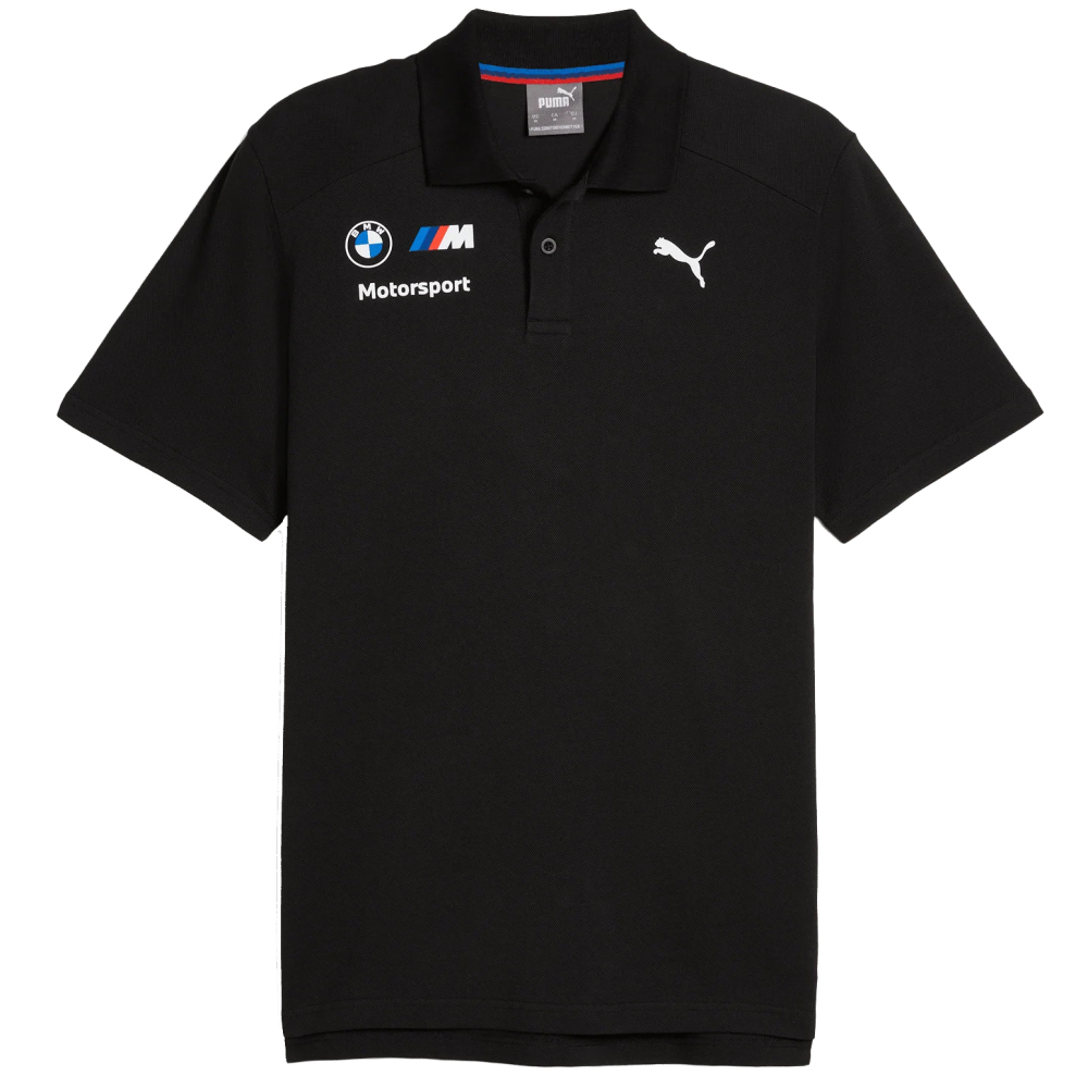 detail PUMA BMW Motorsport Motions POLO černé pánské triko 100% Ba