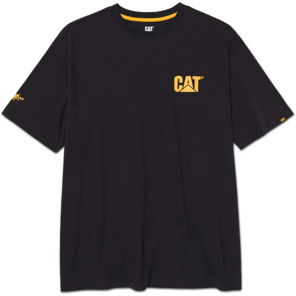 detail CATERPILLAR Graphic Tee čierne pánske tričko, 100 % bavlna, krásna potlač CAT