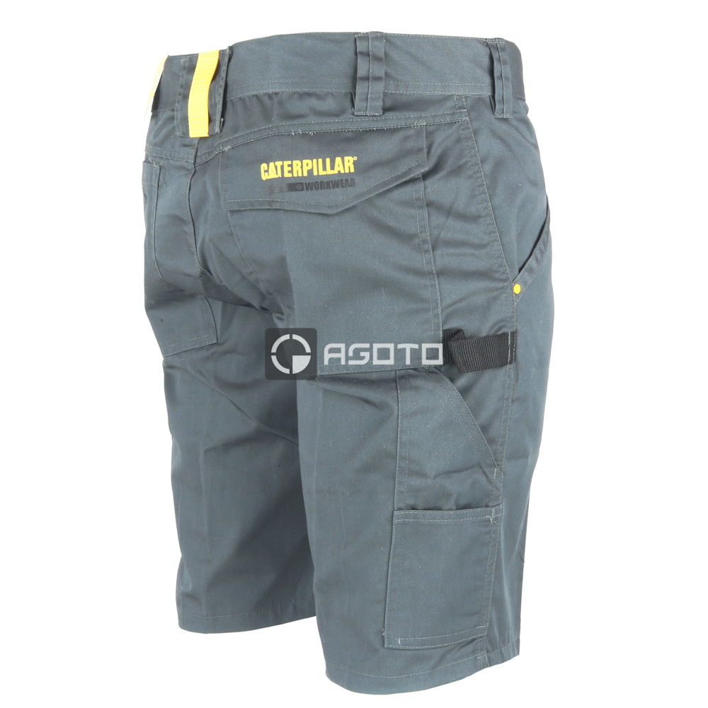 detail CATERPILLAR Jobshort šedé pánské pracovní kraťasy