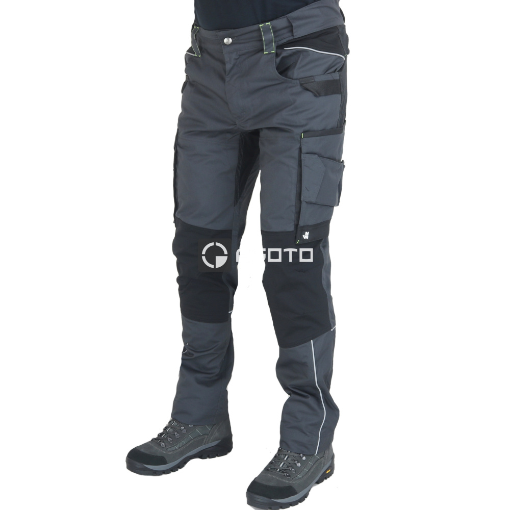 detail NORTH WAYS Kery Stretch šedé pánské pracovní kalhoty