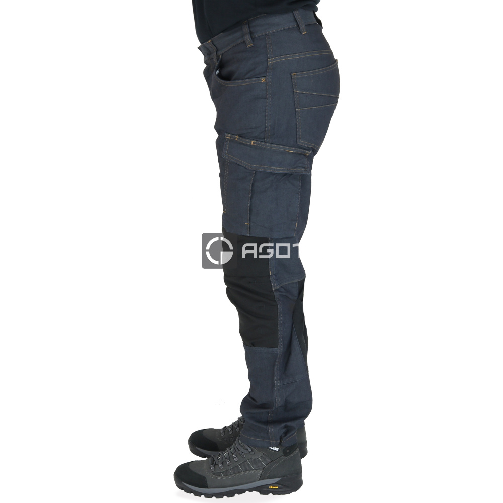 detail Blakläder Sweden Jeans modré pánske pracovné nohavice, odolné, pružný stretch