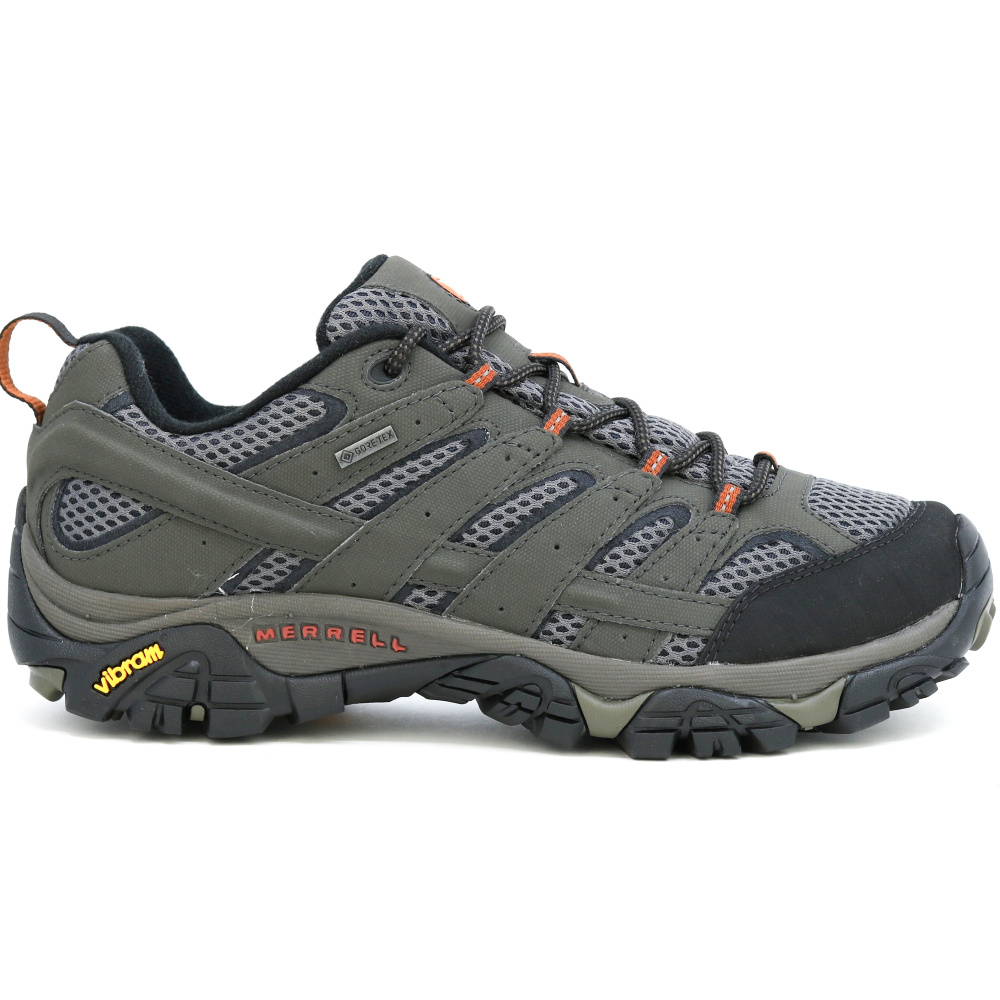 detail MERRELL Moab 3 GTX sivá pánska kožená outdoorová obuv s membránou Gore-Tex®