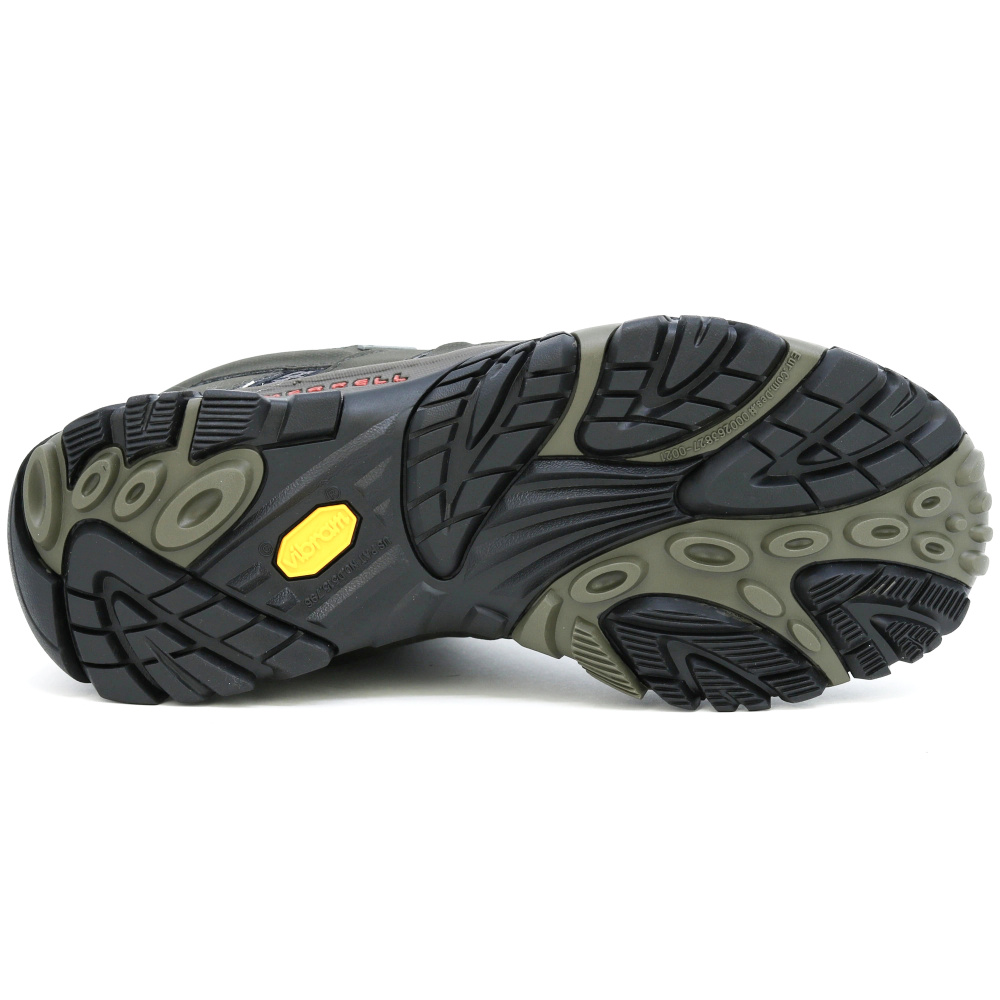 detail MERRELL Moab 3 GTX sivá pánska kožená outdoorová obuv s membránou Gore-Tex®