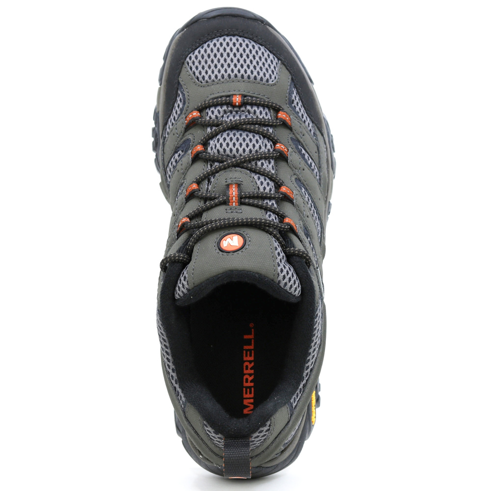 detail MERRELL Moab 3 GTX sivá pánska kožená outdoorová obuv s membránou Gore-Tex®