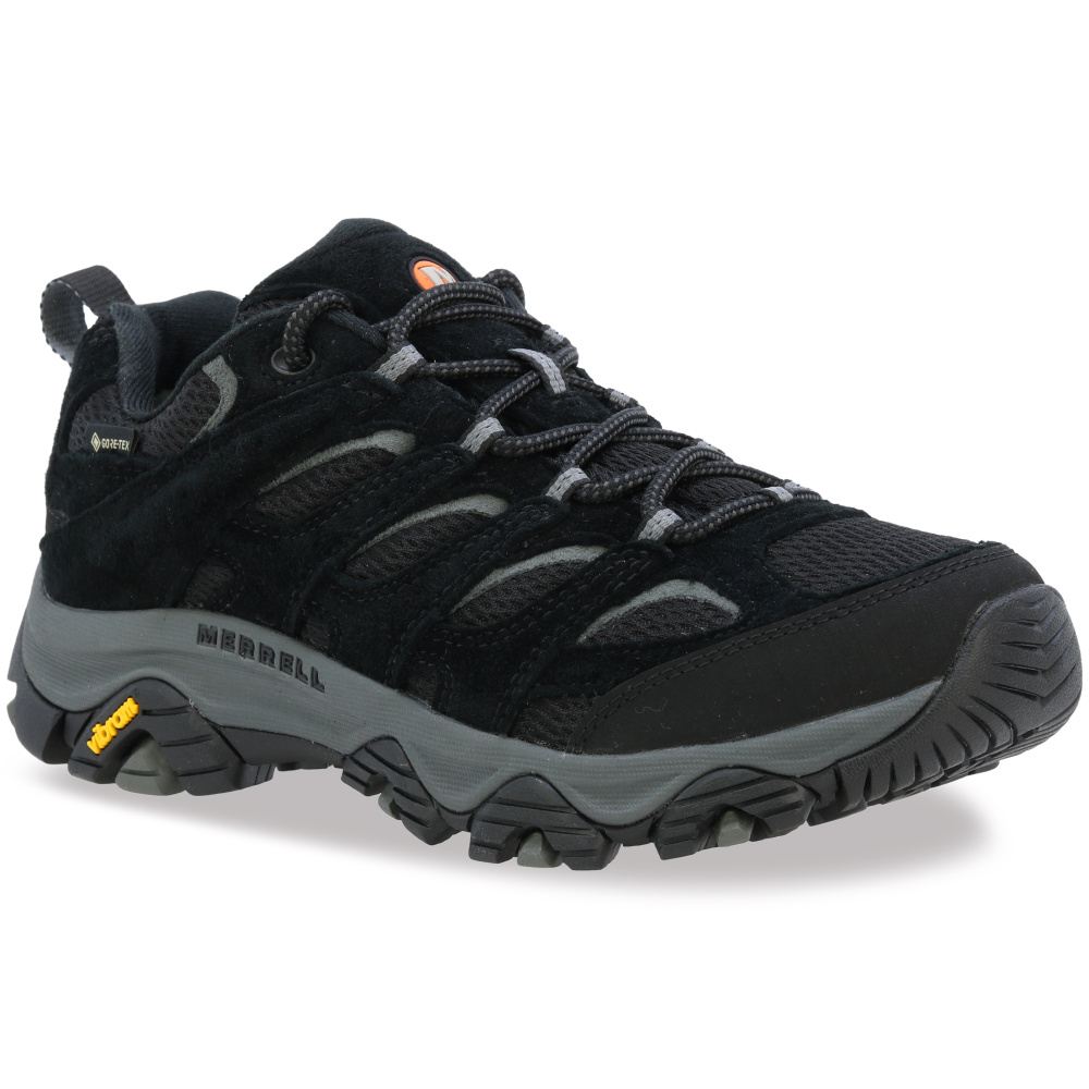 detail MERRELL Moab 3 GTX černá pánská outdoor obuv + Goretex membrána