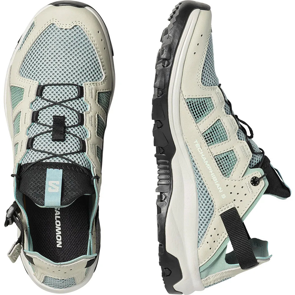 detail SALOMON Techamphibian 5 W Arctic Ice zelená dámská outdoor obuv