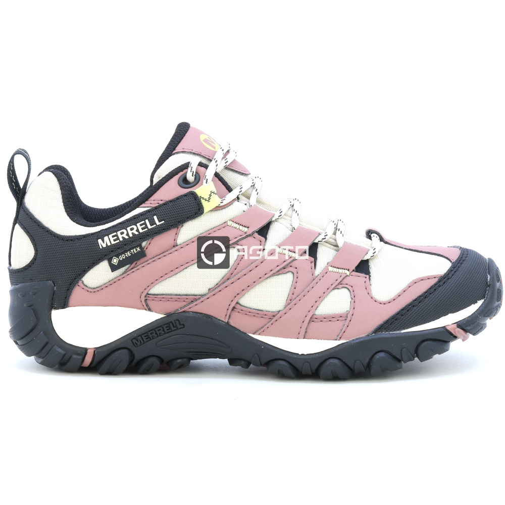 detail MERRELL Claypool Sport GTX oyster šedá dámská outdoor obuv