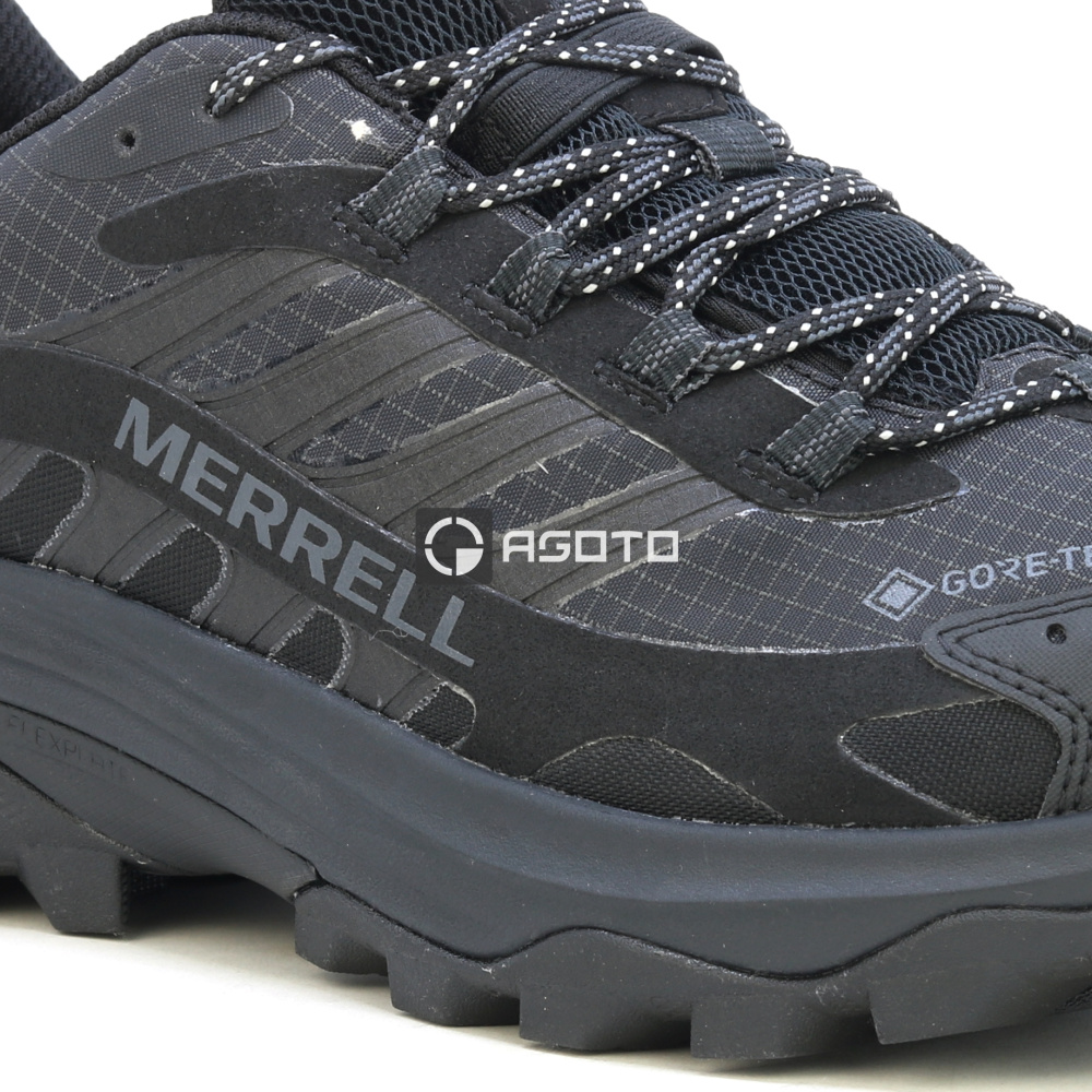 detail MERRELL MOAB SPEED 2 GTX black černá pánská outdoor obuv Gore-Tex® membrána