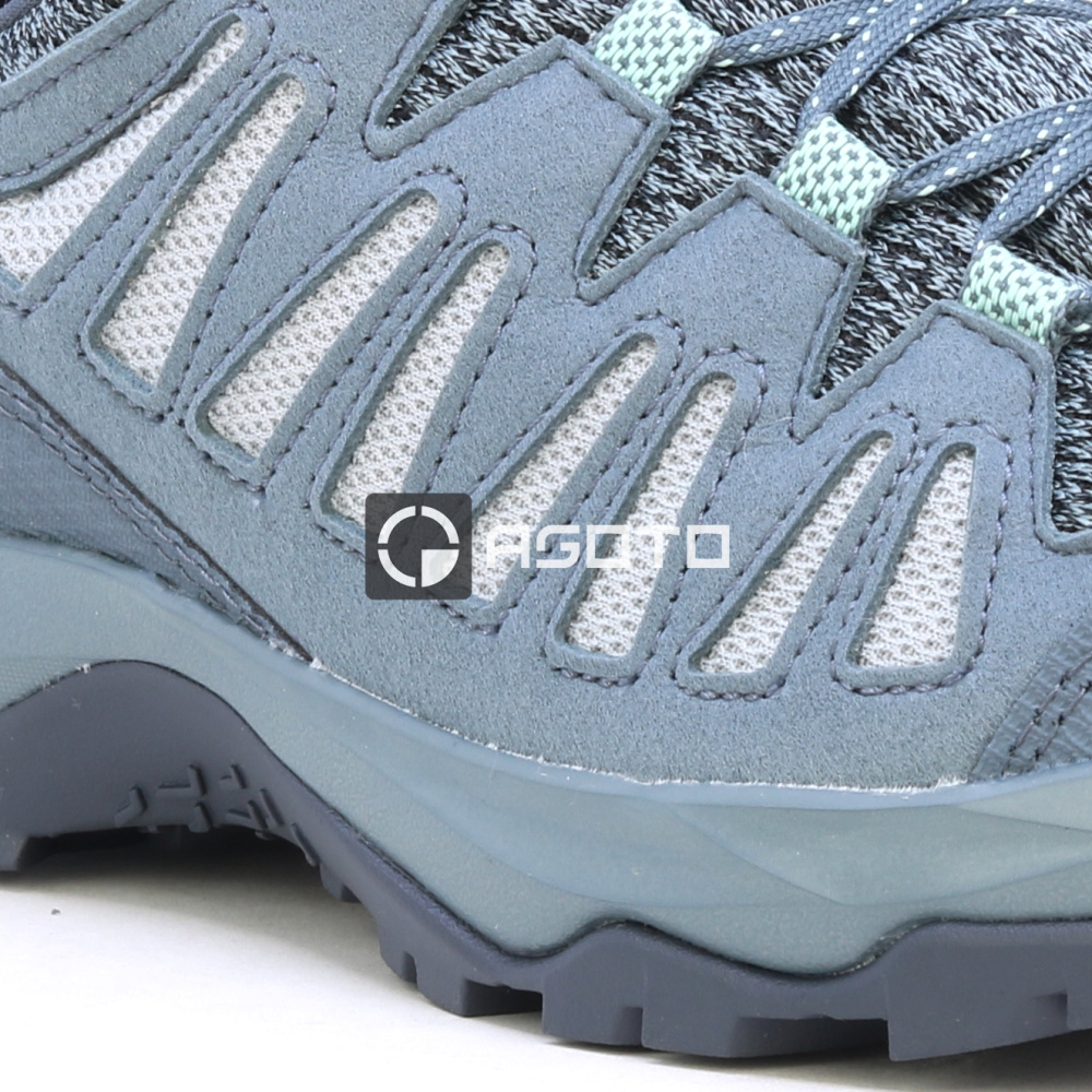 detail SALOMON Eos Aero W Stormy šedá dámská outdoor obuv