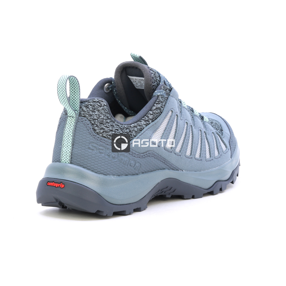 detail SALOMON Eos Aero W Stormy šedá dámská outdoor obuv