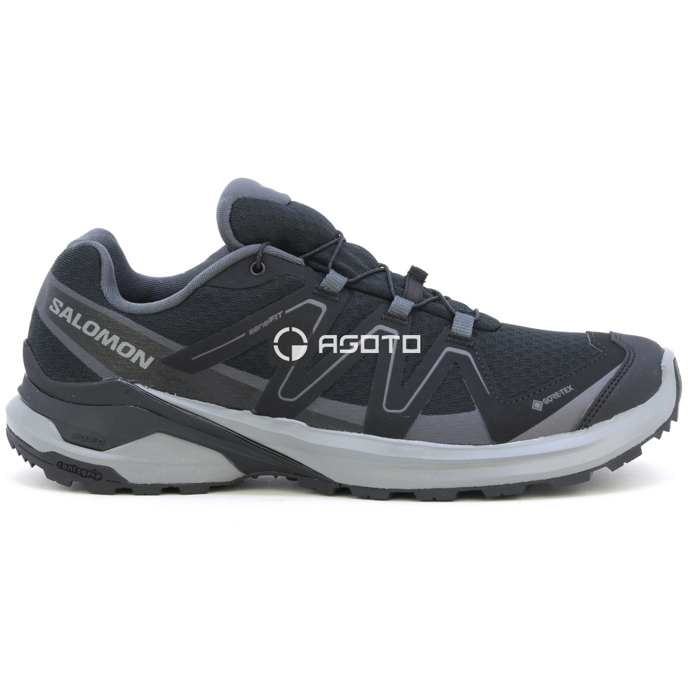 detail SALOMON Examotion GTX Black černá pánská outdoor obuv membrána Gore-Tex®
