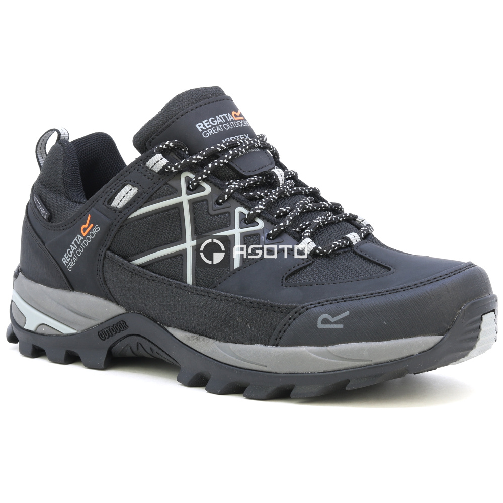 detail REGATTA Samaris III Low černá pánská outdoor obuv ISOTEX membrána