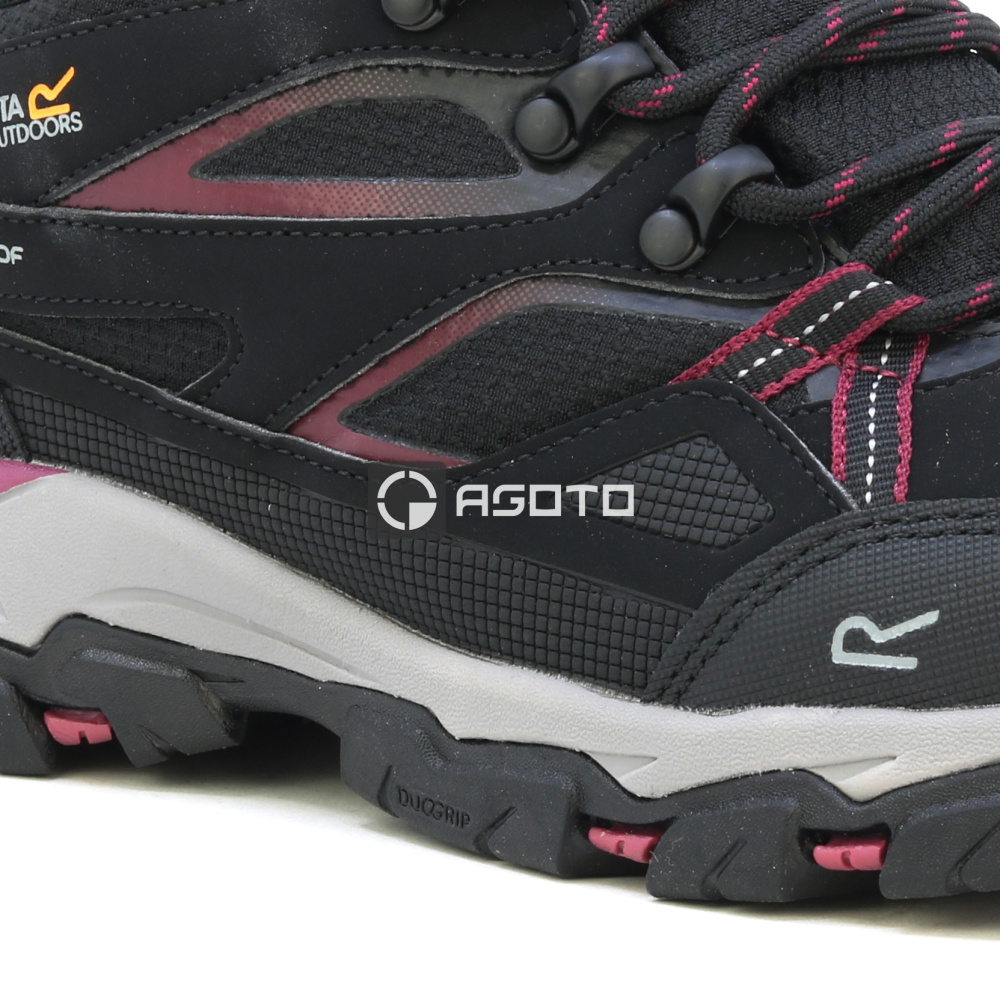 detail REGATTA Holcombe III Low černá dámská outdoor obuv Isotex membrána