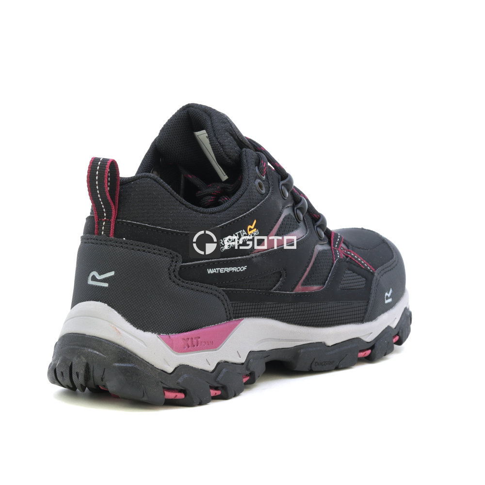 detail REGATTA Holcombe III Low černá dámská outdoor obuv Isotex membrána