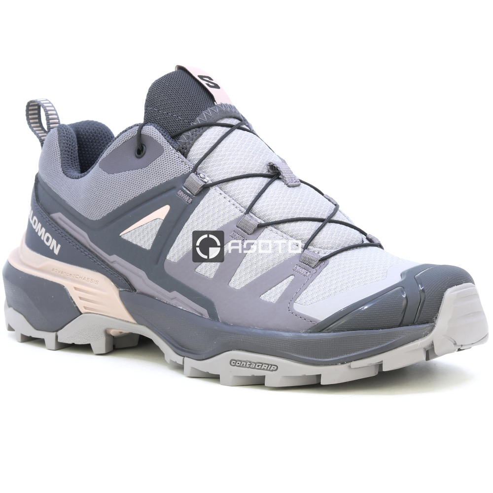 detail SALOMON X ULTRA 360 W Gull/Nine sivá dámska outdoorová obuv, pohodlná do hôr