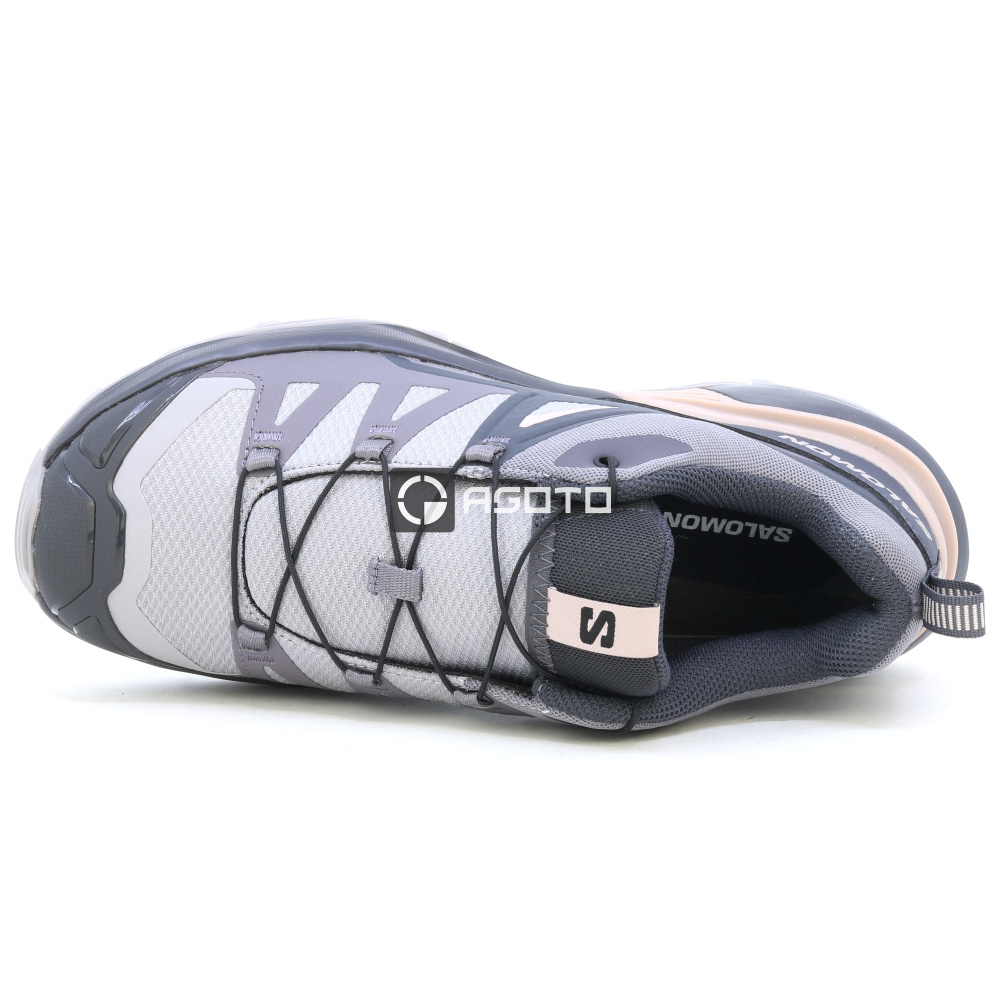 detail SALOMON X ULTRA 360 W Gull/Nine sivá dámska outdoorová obuv, pohodlná do hôr