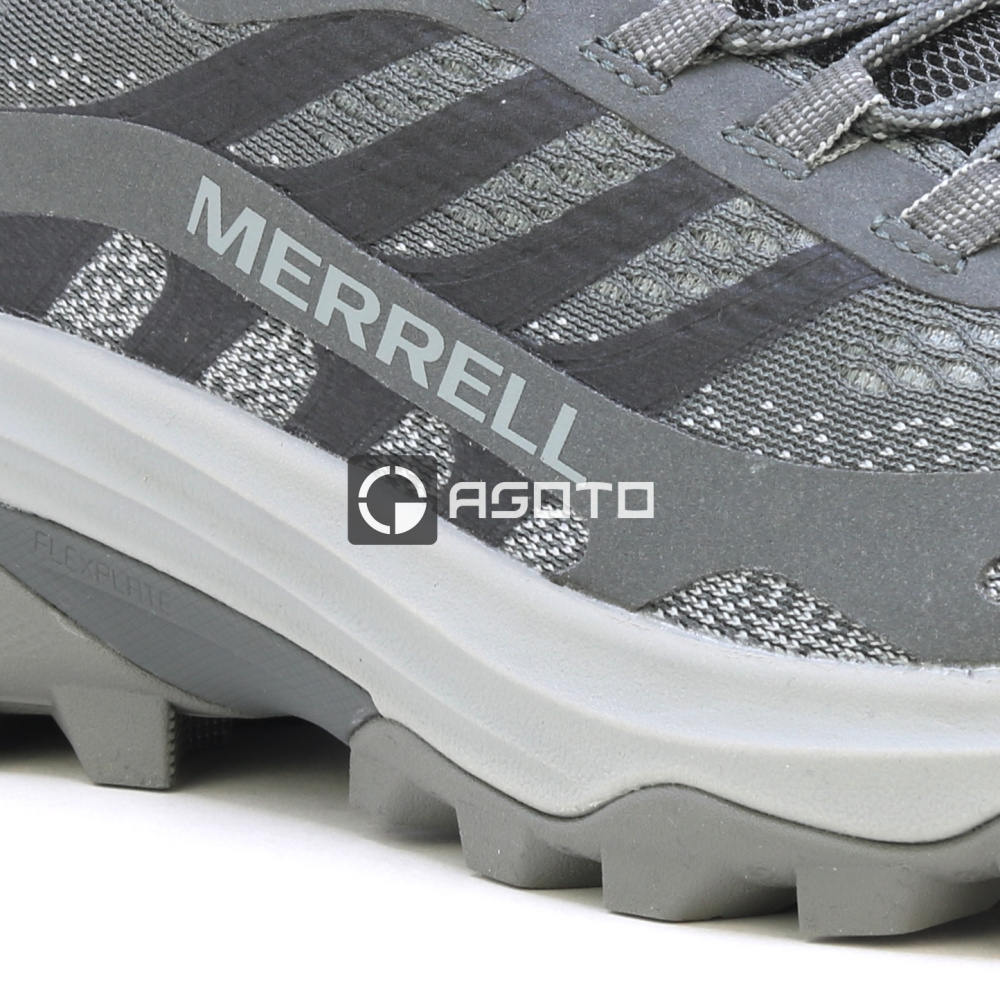 detail MERRELL Moab Speed 2 sivá pánska outdoor obuv ľahká a priedušná + Vibram®