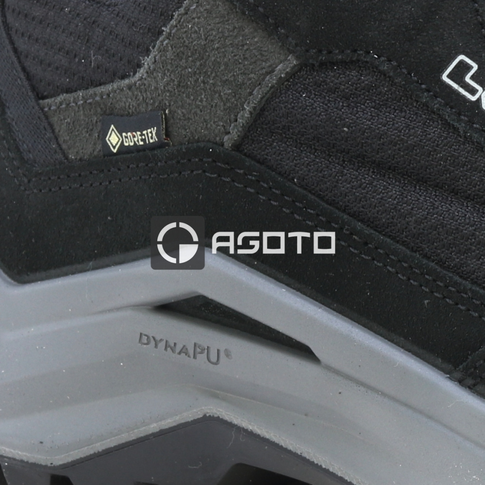 detail LOWA Ventierra GTX čierna pánska kožená outdoor obuv, membrána Gore-Tex®