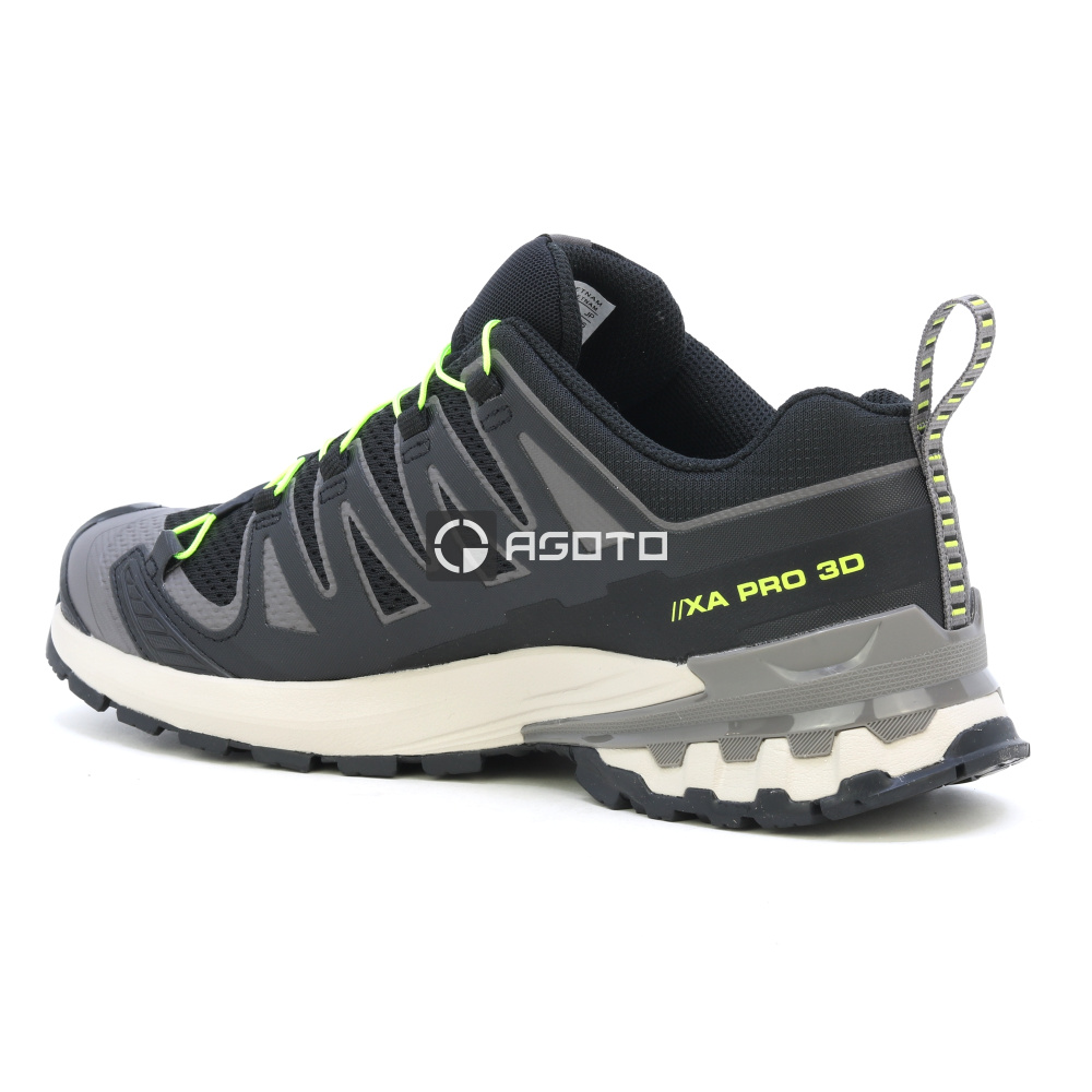 detail SALOMON XA PRO 3D V9 čierna pánska ľahká outdoorová obuv, ktorá dýcha