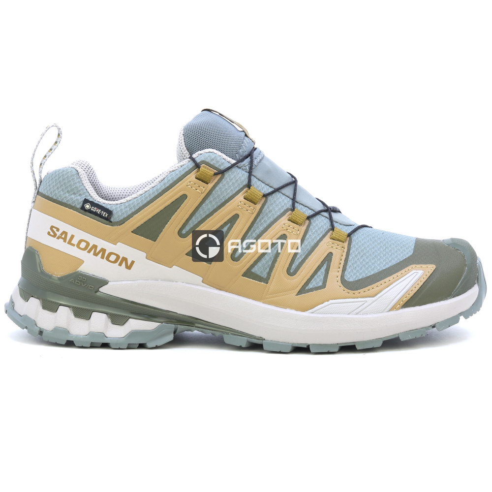 detail SALOMON XA PRO 3D V9 GTX sivá pánska ľahká outdoorová obuv s membránou GORE-TEX®