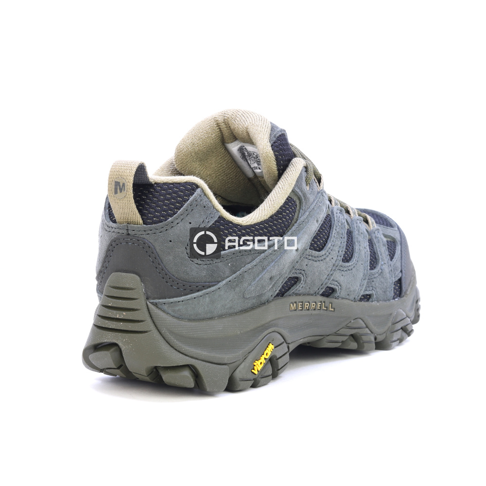 detail MERRELL MOAB 3 M black čierna pánska kožená outdoorová obuv nielen na turistiku