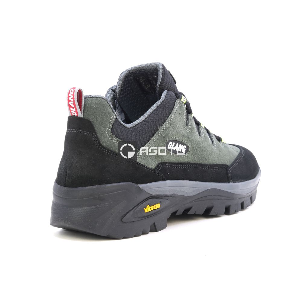 detail OLANG Biella 906 olivová pánska outdoorová obuv z prírodnej kože, pohodlná a ľah