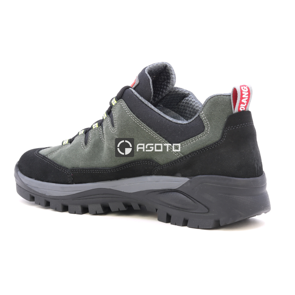 detail OLANG Biella 906 olivová pánska outdoorová obuv z prírodnej kože, pohodlná a ľah