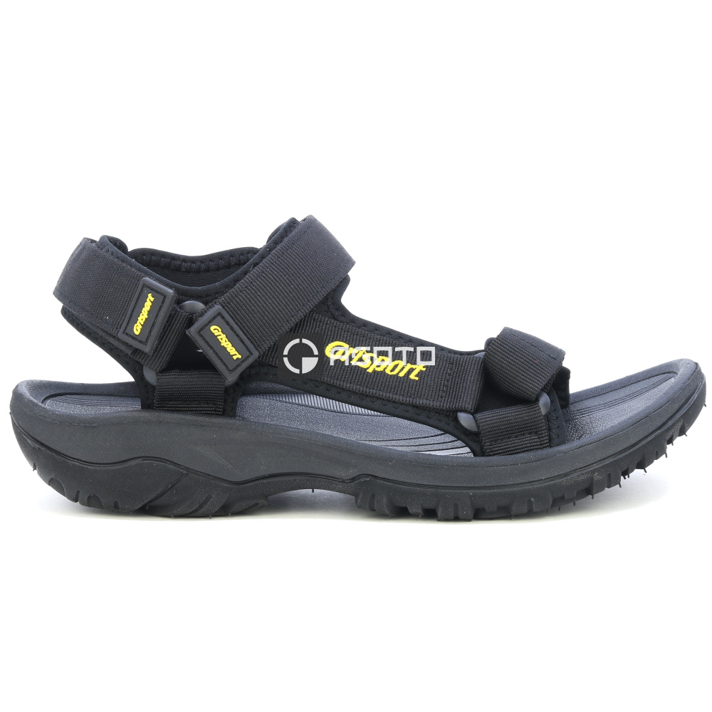 detail GRISPORT Sasso 60 čierne pánske outdoorové sandále, odolné v teréne a mimoriadne