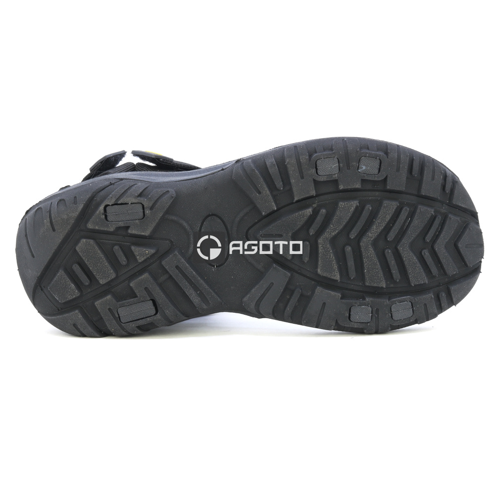 detail GRISPORT Sasso 60 čierne pánske outdoorové sandále, odolné v teréne a mimoriadne