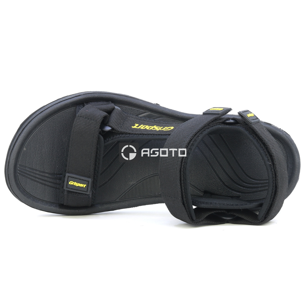 detail GRISPORT Sasso 60 čierne pánske outdoorové sandále, odolné v teréne a mimoriadne