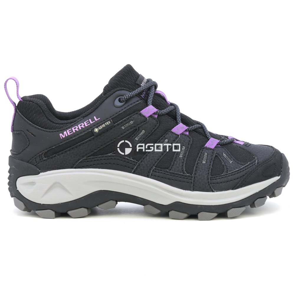 detail MERRELL Claypool 2 Sport GTX čierna dámska outdoorová obuv, Gore-Tex® membrána