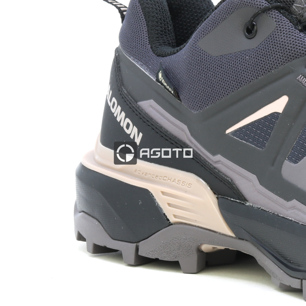 detail SALOMON X ULTRA 360 GTX W 9 fialová dámska outdoorová obuv, membrána Gore-Tex®
