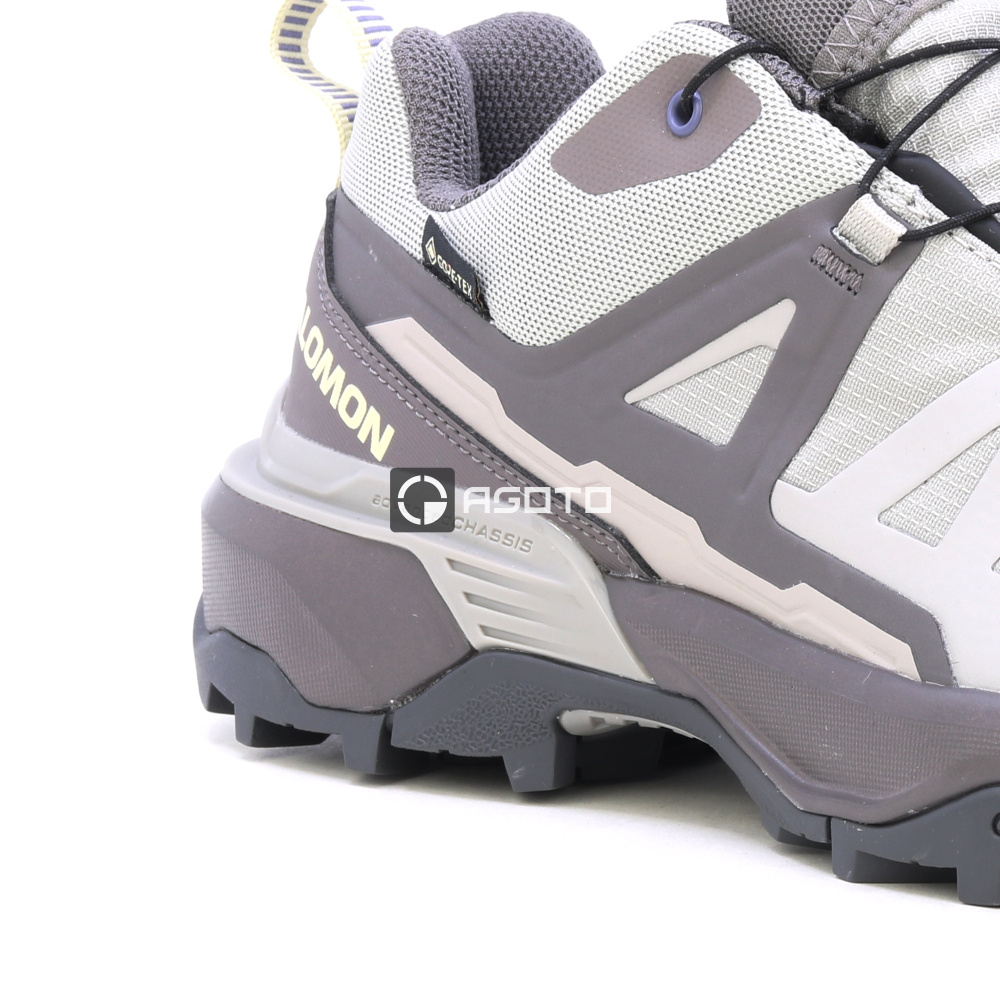 detail SALOMON X Ultra 360 GTX W sivá dámska outdoorová obuv, membrána Gore-Tex