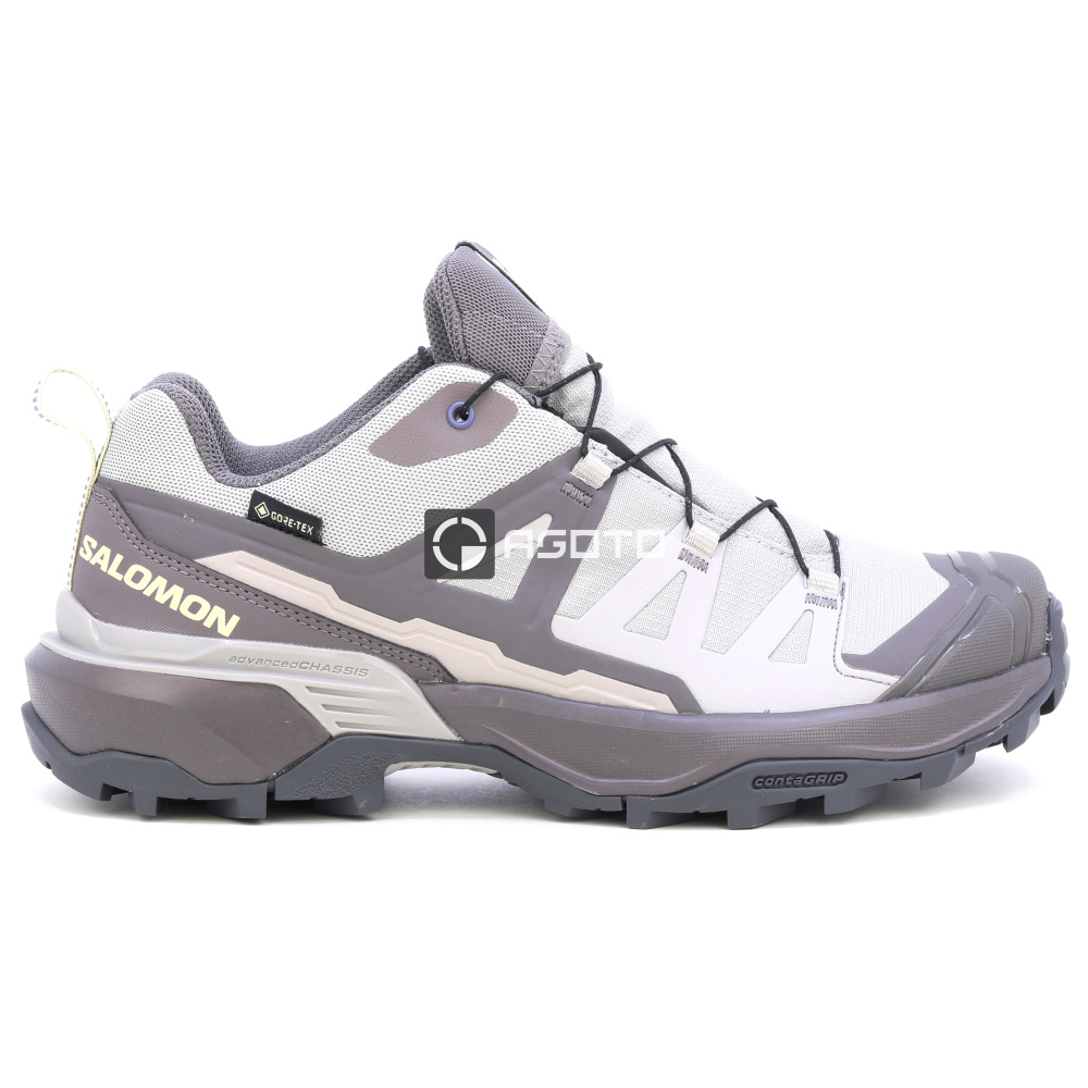 detail SALOMON X Ultra 360 GTX W sivá dámska outdoorová obuv, membrána Gore-Tex