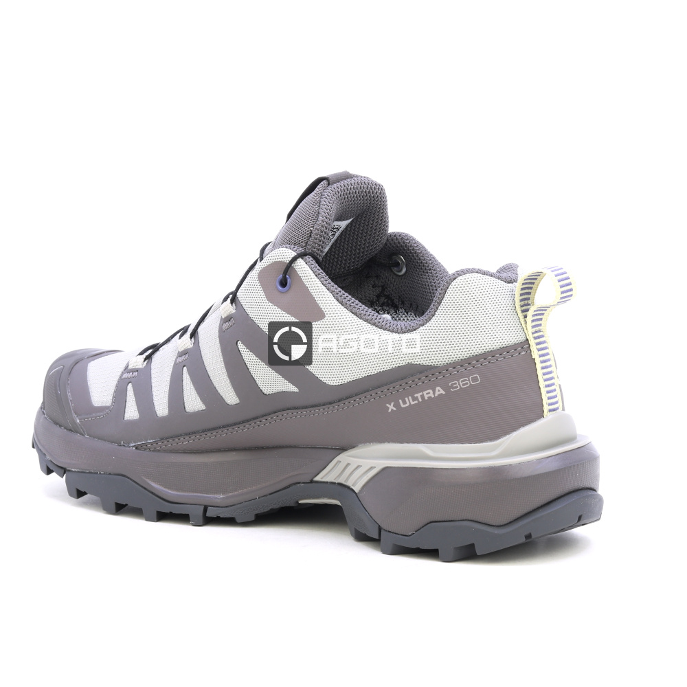 detail SALOMON X Ultra 360 GTX W sivá dámska outdoorová obuv, membrána Gore-Tex