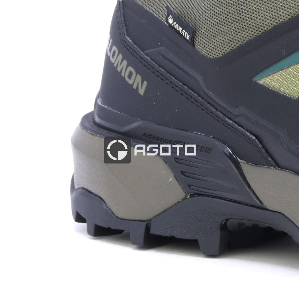 detail SALOMON X ULTRA 360 GTX olivová pánska outdoorová obuv s membránou Gore-Tex