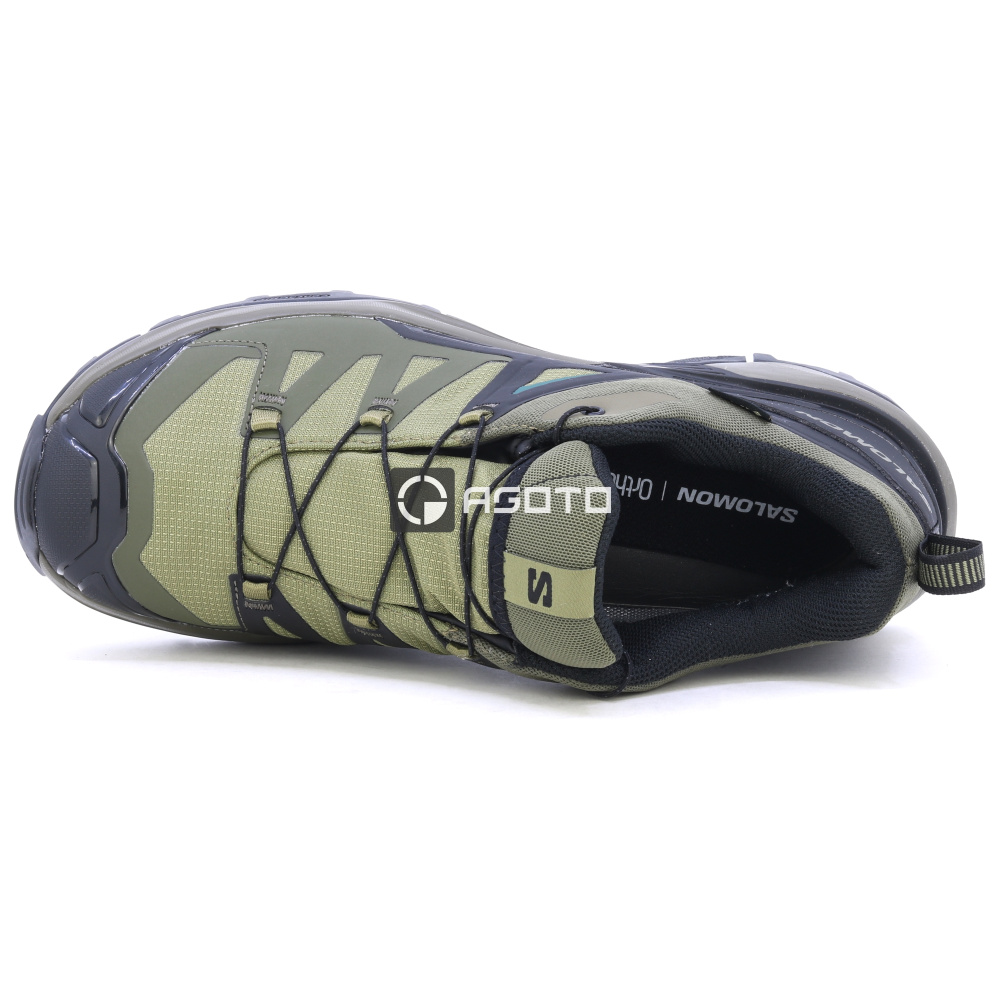 detail SALOMON X ULTRA 360 GTX olivová pánska outdoorová obuv s membránou Gore-Tex