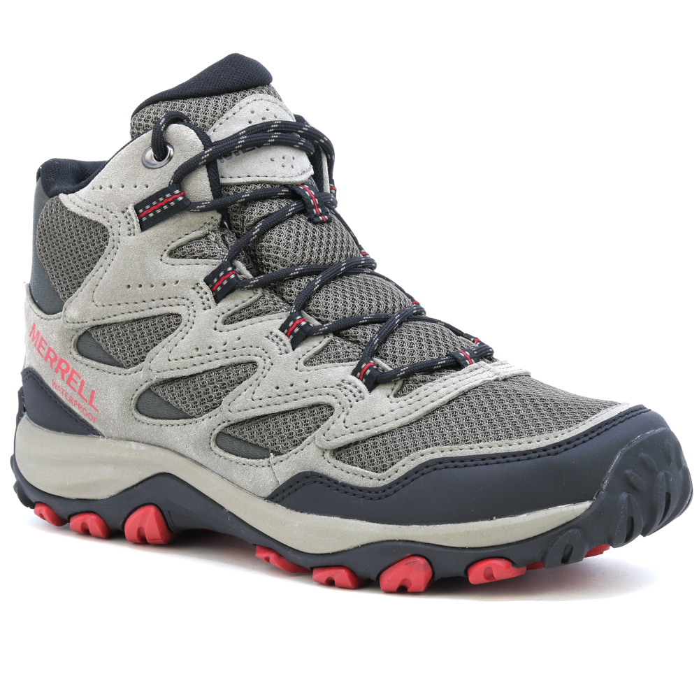 detail MERRELL West Rim Mid šedá pánská outdoor obuv Waterproof
